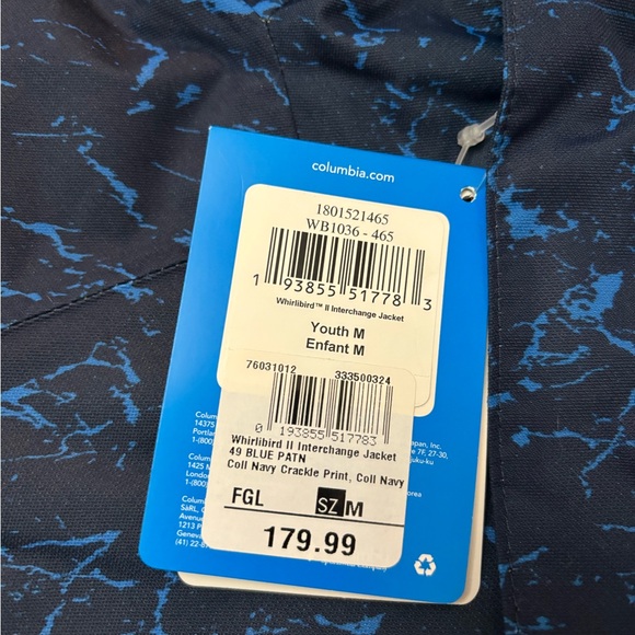 *Brand New* Boys Medium (10/12) Columbia Whirlibird Interchange 3 in 1 Jacket - Picture 7 of 7